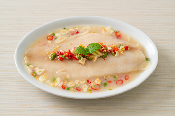 Steamed Fish in Spicy Lemon Sauce