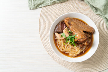 Braised duck noodles with brown soup