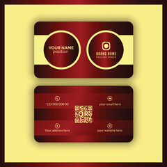 Gradient golden luxury business card template