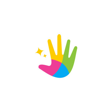 Colorful Hand Logo care design