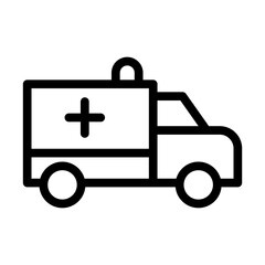 ambulance line icon illustration vector graphic