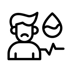 anemia line icon illustration vector graphic