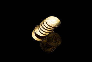 bitcoin black background money