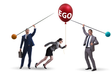 Businessman in excessive ego concept