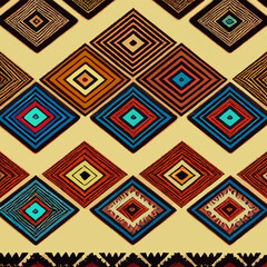 many forms fashion fabric design. Diagonal ikat stripes. Zigzag pattern seamless.Geometric chevron abstract illustration.