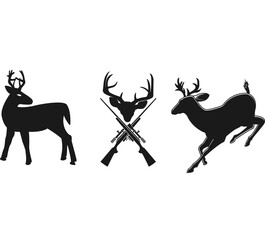 Hunting SVG Bundle Cut File, Hunter Svg, Deer Antlers Svg, Deer Svg, Gun Svg, Bullet Svg, Hunting Silhouette, 