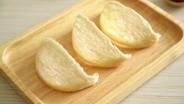 Edible bird's nest soup in glass bowl - Healthy food style