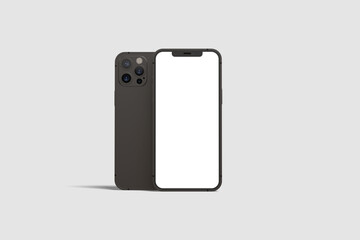 front and back of smartphone mockup