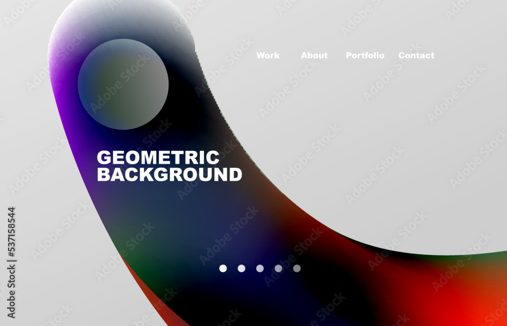 Fototapete Abstract liquid background for your landing page design. Web page for website or mobile app wallpaper