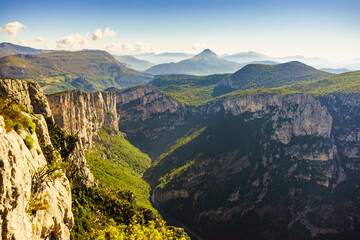 Mountain landscape, Verdon Gorge in France. - obrazy, fototapety, plakaty
