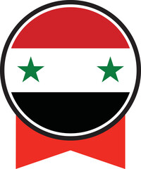 Syria flag, the flag of Syria, vector illustration	
