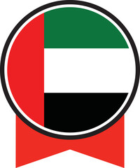 United Arab Emirates flag, the flag of United Arab Emirates, vector illustration	
