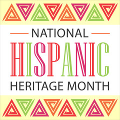 flat national hispanic heritage month celebrate