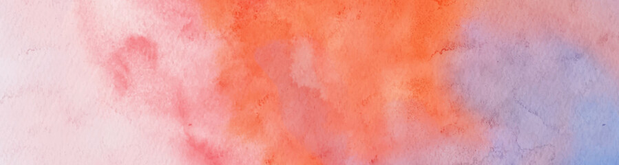 Fototapeta premium Abstract blue red watercolor paint background. Vector illustration
