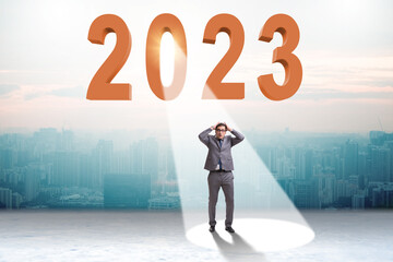 Concept of year 2023 in the spotlight