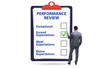 Employee annual performance review concept