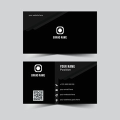Modern corporate black business card template