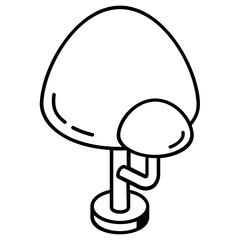 A linear isometric icon of tree 