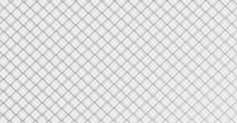 Shadow effect of metal fence mesh. Blurred pattern of wire grid of security barrier, enclosure, cage. Overlay background of rabitz net shadow, vector realistic illustration