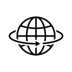 internet globe icon vector design template in white background