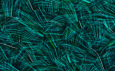 Light Blue, Green vector texture with curved lines.