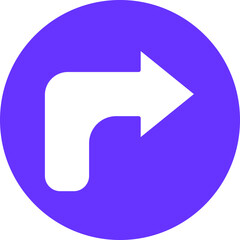 Turn Right Icon Style