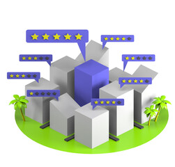 Fototapeta premium hotel quality 3d icon