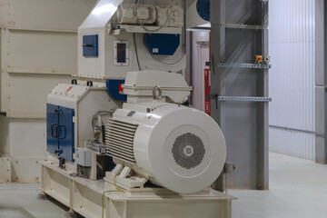 Special equipment in workshop of chicken farm.