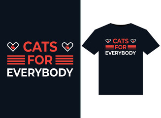 Fototapeta premium Cats For Everybody illustrations for print-ready T-Shirts design