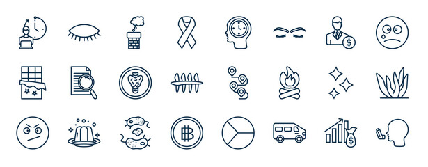 set of most common used web icons in outline style. thin line icons such as overtime, breast cancer, salesperson, print preview, customer journey map, seaweed, germs, shuttle vector. - obrazy, fototapety, plakaty