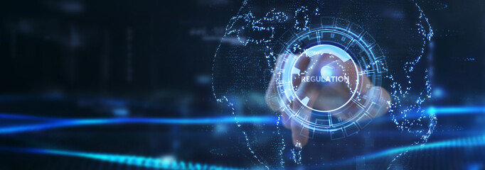Business, Technology, Internet and network concept. Regulation Compliance Rules Law Standard.