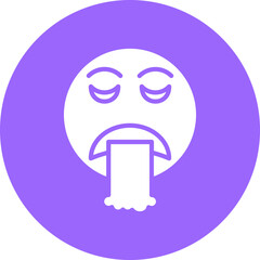 Obraz premium Puke Icon Style