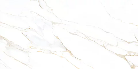 Luxuriöse goldene Thekenmarmorstruktur, weißer Carrara-Marmor Steinhintergrund für Keramikfliesen © Vidal