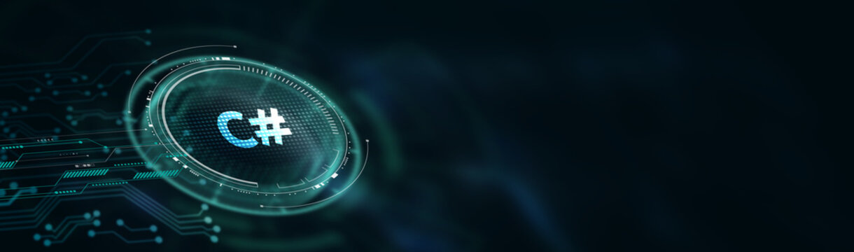 Software, web development, programming concept. Programming languages java and program. Software development. C# 3d illustration