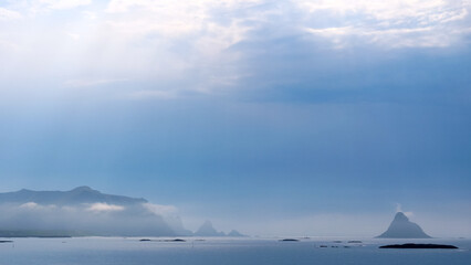 Sea coast and island Bleiksoya Andoya Norway