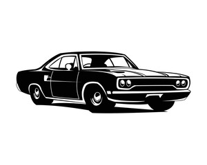 american muscle car illustration and vector