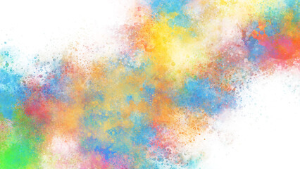 カラフルな水彩の筆の跡。抽象的な背景