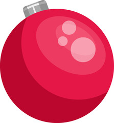 red christmas ball illustration
