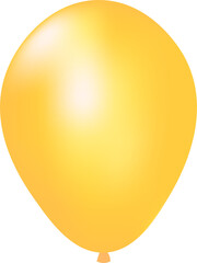 yellow balloon isolated on white illustration
