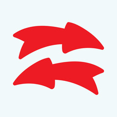 Red arrow icon vector EPS- 10
