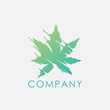 splash hemp green logo illustration