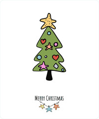 Christmas illustrations, from a set of vector color art on a transparent background 