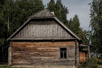 Fototapeta na wymiar wooden house in village.