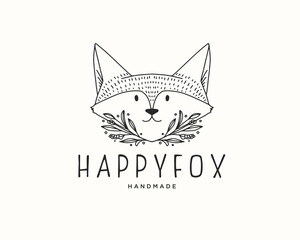 Cute Fox Logo Animal Logo Template