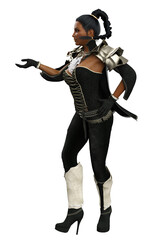 Fototapeta premium 3D Girl in fantasy armor