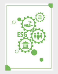 Environmental concepts. ESG. Net Zero. for banner. flyer. book and magazine cover templates.	
