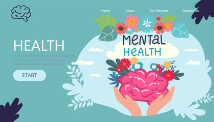 Mental health medical treatment vector illustration. specialist doctor work to give psychology love therapy for world mental health. for poster, flyer, cover, social media printing or website page.