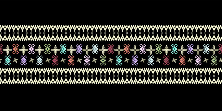 Black Beautiful pattern design for fabric pattern, geometric deisign