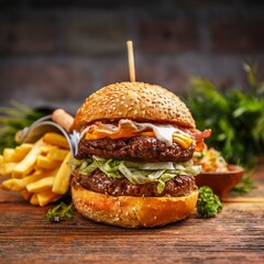 Fresh tasty burger