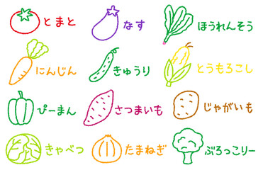 クレヨン素材　野菜セット